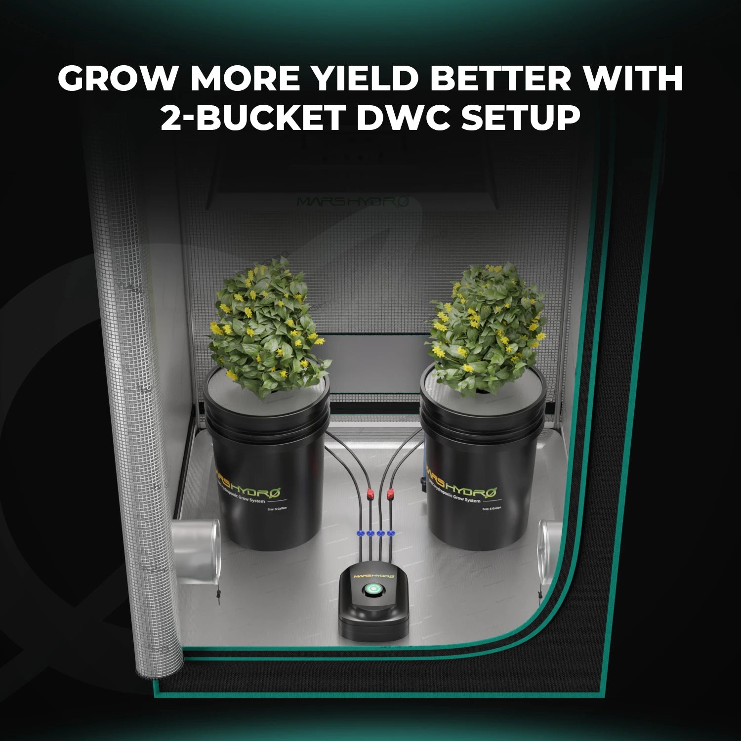 Mars Hydro DWC Hydroponik-Systemkit mit 2 Eimern - organic-design.com