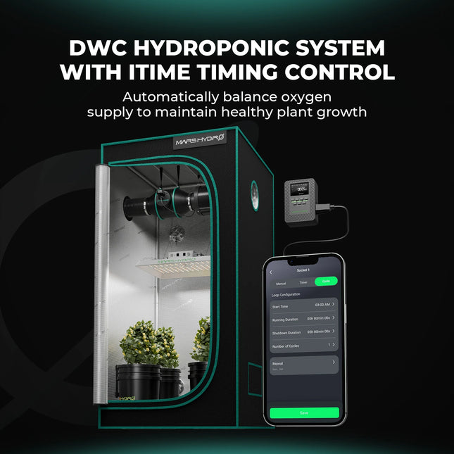 Mars Hydro 4 Eimer 5-Gallonen DWC Hydroponisches System