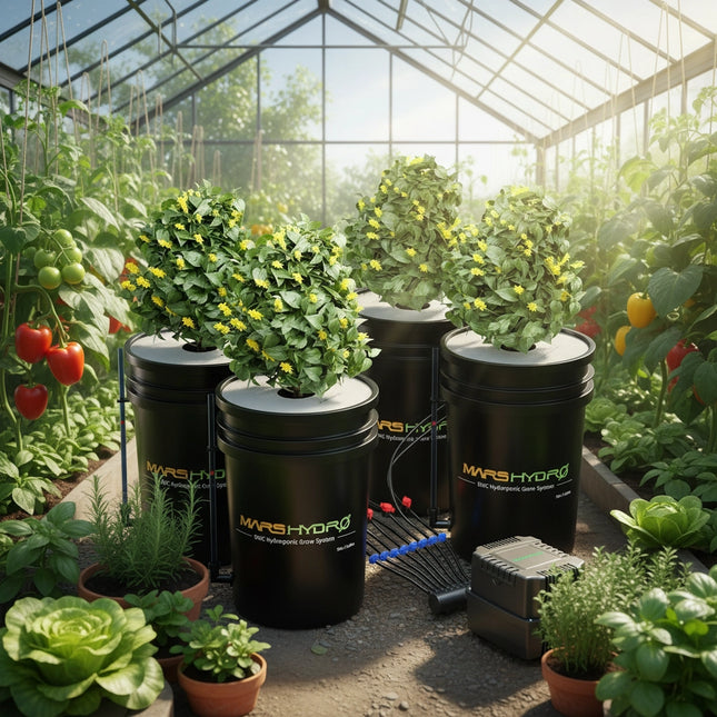 Mars Hydro 4 Eimer 5-Gallonen DWC Hydroponisches System