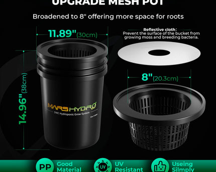 Mars Hydro 4 Eimer 5-Gallonen DWC Hydroponisches System - organic-design.com
