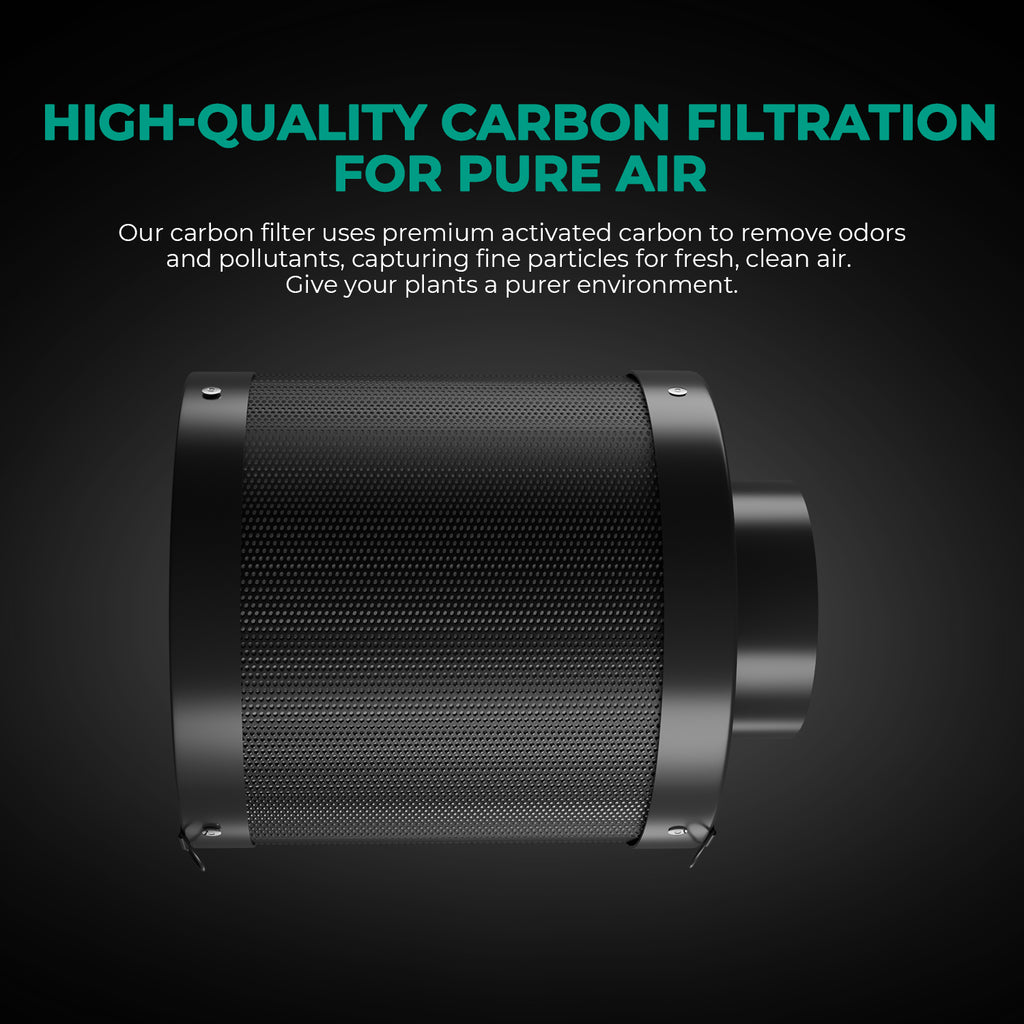 Mars Hydro 6 Zoll Aktivkohlefilter für Geruchs- und Partikelfilterung
