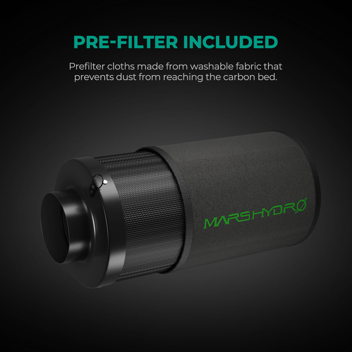 Mars Hydro 6 Zoll Aktivkohlefilter mit waschbarem Vorfilter