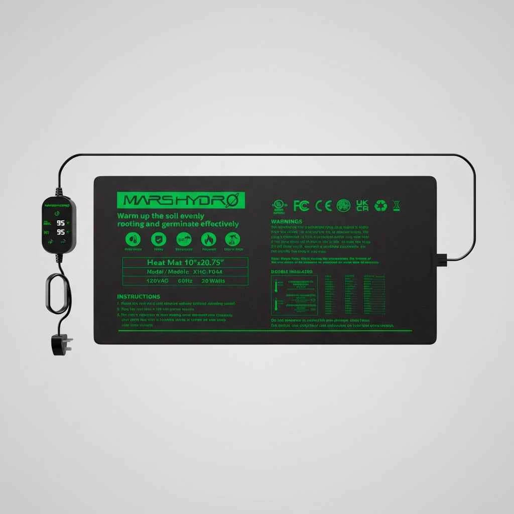 Mars Hydro Heizmatte 25×52 cm mit digitalem Thermostat