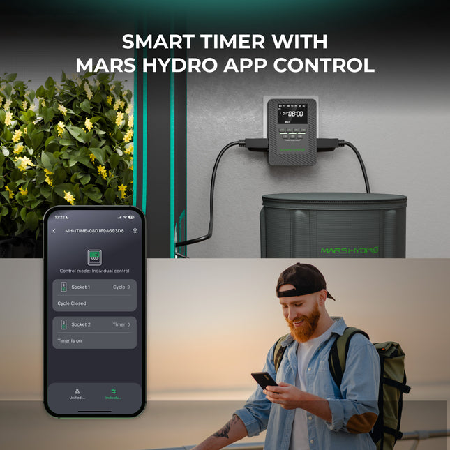 Mars Hydro iTime App-Steuerung für Smartphone-basierte Timer-Programmierung