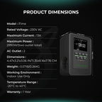 Mars Hydro iTime Smart Timer Abmessungen und technische Spezifikationen EU