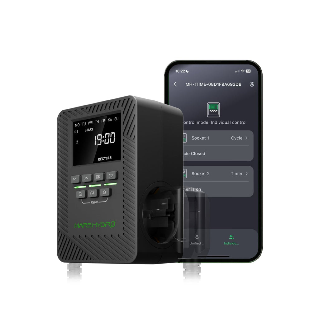 Mars Hydro iTime 2-in-1 Smart Timer mit zwei EU-Steckdosen