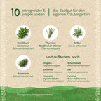 BIO-Saatgut-Set Küchenkräuter | 10 Sorten EU-zertifiziert