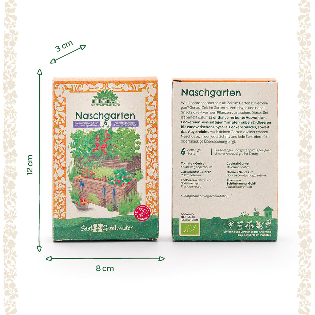 BIO-Saatgut-Set "Naschgarten" Verpackung
