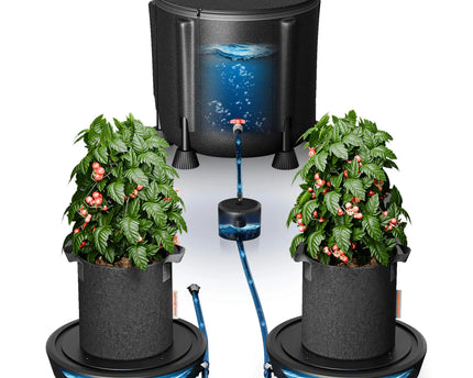 2-teiliges Selbstbewässerungssystem Komplettset - Schwerkraft-Bewässerung für Indoor-Zuchtzelte ohne Strom