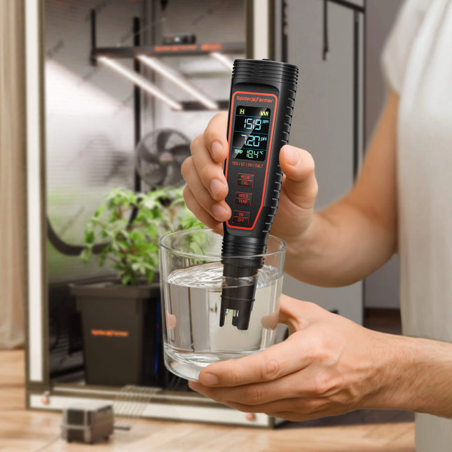Spider Farmer® 5-in-1 pH-Messgerät-Set für Hydrokultur Test für Nährlösungen in der Hydroponik