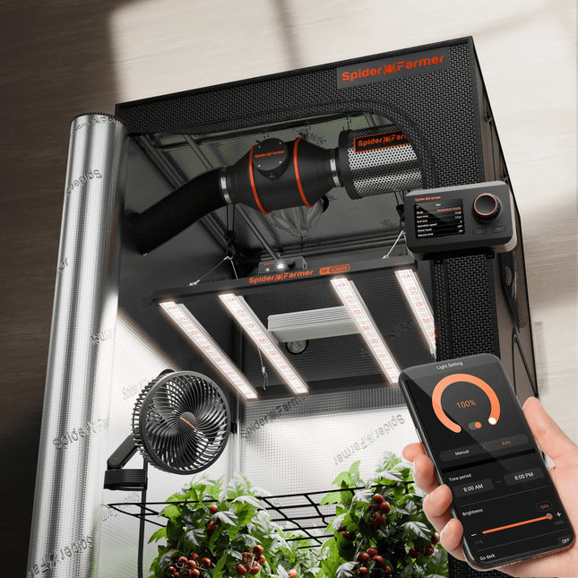 Spider Farmer® G3000 90x90cm Smart Komplett-Growzelt-Set
