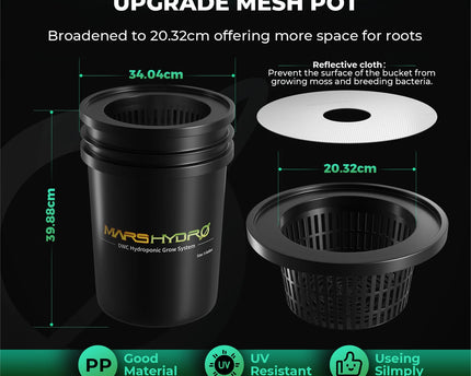 Mars Hydro DWC Hydroponik-Systemkit mit 2 Eimern - organic-design.com