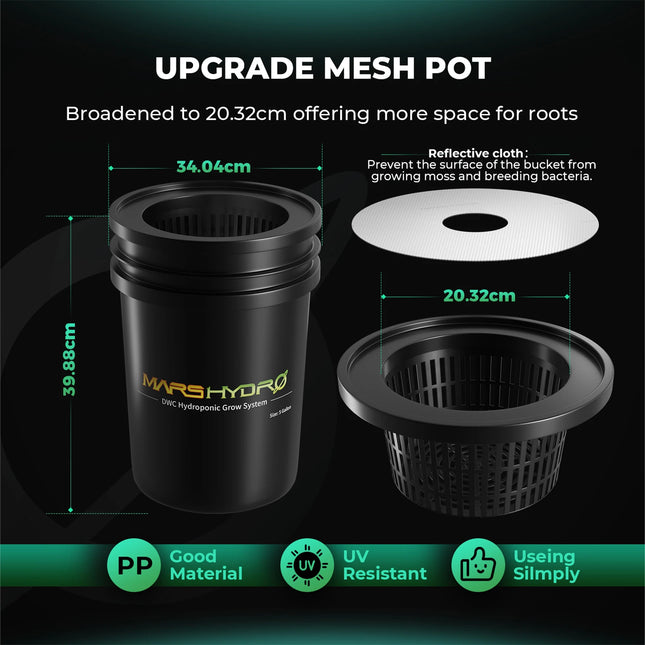 Mars Hydro DWC Hydroponik-Systemkit mit 2 Eimern - organic-design.com