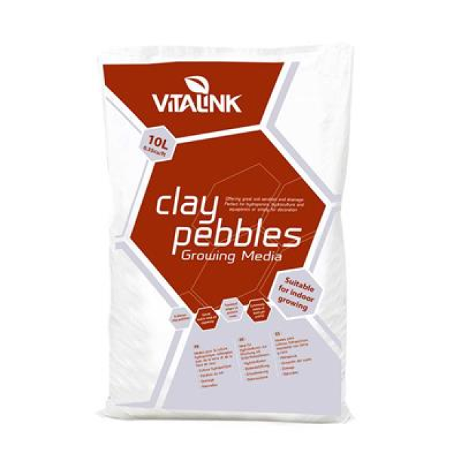 VitaLink Clay Pebbles 10 L – Tonkiesel für Hydroponik und Drainage